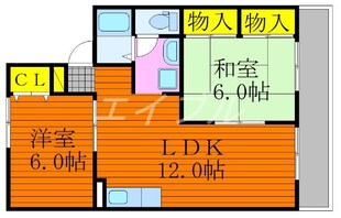 プリオールエフ　Ａ棟の物件間取画像